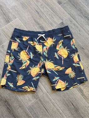 Buckle BKE Exclusive Departwest Crazy Pineapple Stretch Swim Trunks Size Large
